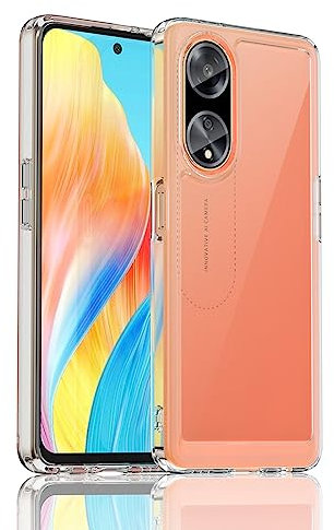 Dabuu Hülle Kompatibel mit Oppo A98 5G, [Rutschfestem][Kratzfeste][Stoßfest] Transparent PC Schutzhülle Soft Bumper Case Cover Handyhülle für Oppo A98 5G