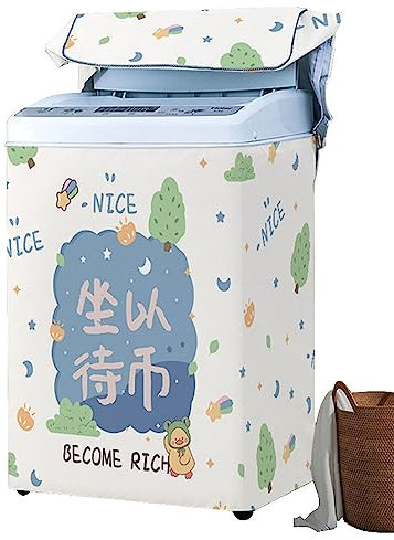 Odot Washing Machine Cover Top Load Waterproof Dustproof Washer Machine Dryer Protector Sunscreen Washer Dryer Cover for Most Top Load Washer Dryer (XS,rich)