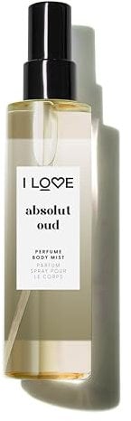 I Love Absolut Oud Perfume Body Mist, Warm, Intense and Earthy Oud Scent, Long-Lasting Fragrance Spray, Hair and Body Fragrance Mist, Body Mist for Women 200ml