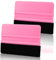 Mabor Kunststoff Rakel Set 2Pcs Pink Folienrakel Rakel für Auto Fensterfolien Aufklebern Kunststoff Filzrakel mit Filzkante