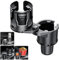 Dual Car Cup Holders, NATGIC 2 in 1 Car Drink Holders Multifunctional 360° Rotatable Car Cup Holder for Most Car Cup Holders and Car Interior Organizer (Black - Small Size)