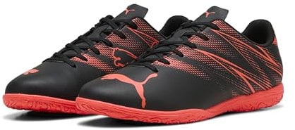 PUMA Herren ATTACANTO IT Fussballschuh, Black-Glowing RED, 48.5 EU