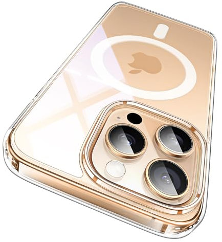 LISEN Cover per iPhone 16 Pro, [Resistente all'Ingiallimento & Antimpronte], Compatibile con MagSafe, Protezione Militare, Retro Resistente ai Graffi, Custodia Magnetica per iPhone 16 Pro, Trasparente