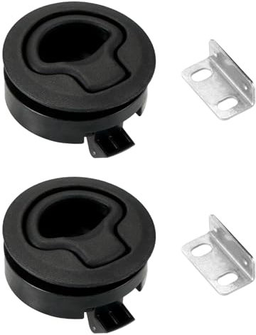 2 Stück Flush Pull Latch, Flush Hatch Locker, Pull Latch, Pull Lift Hatch Fallenschloss Möbelschlosser für Wohnmobil Camper Ausbau Druckschloss, Schränke, Türen, Wohnmobil-Möbel