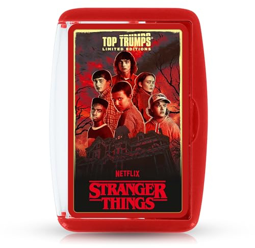 Top Trumps Stranger Things Kartenspiel | Familienspiele für Kinder und Erwachsene | Lernspiele | Kartenspiele für Kinder ab 2 Spieler | Kriegsspiele für Kinder | Spiele