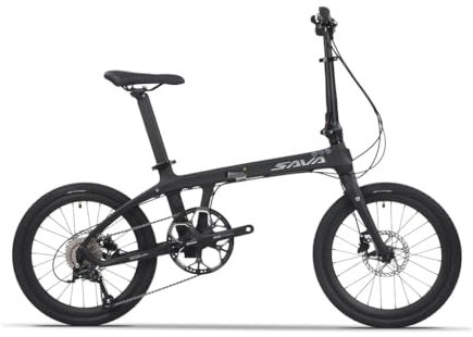 SAVADECK Klapprad Carbon, Z1 Faltrad 20 Zoll Carbon Rahmen mit Shimano Sora R3000 9 Gänge Gangschaltungsystem Ultraleichtes Fashion-Faltrad Klapprad für Herren Damen und Jungen (Schwarz)
