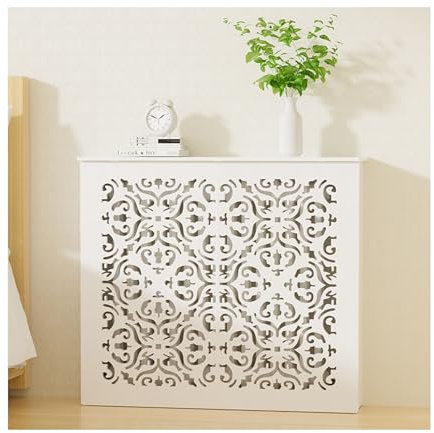 Radiator Cover Modern, Large Radiator Cover Grill Shelf Cabinet Wood Decorative Heater Cover for Old Radiators Heating Cabinet Shelf for Living Room/Bedroom/Hallway/Kitchen Snap Connection(50*60*15cm/