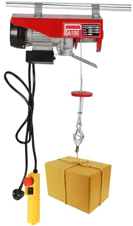 Electric Hoist, 480W Engine Hoist Lift, 50kg Load, 32.8ft/min Speed, Lightweight Lifting Winch, for Garage, Warehouse, Construction