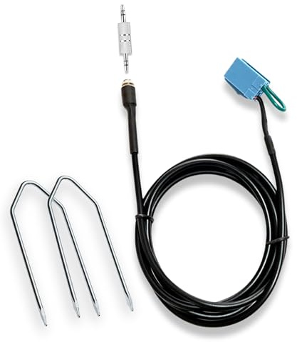 1neiSmartech Kit AUX per Autoradio Delphi Bosch con Display No Source Available, Adattatore in Acciaio Doppio Jack Maschio, Chiavette, Compatibile con Fiat 500 Panda Punto Evo Lancia Y