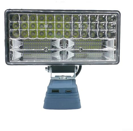 Lampada da lavoro a LED con due modalità di fascio commutabile, compatibile con batteria agli ioni di litio Bosch, per uso esterno ed interno (B)