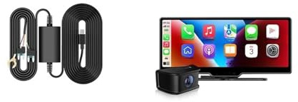 Dash Cam 2K Dual-Autokamera, Auto-DVR, 8,9-Zoll-Auto-DVR, Aufnahme von Carplay und Android Auto, kabellose Verbindung(M5S n Rear cam n kit)