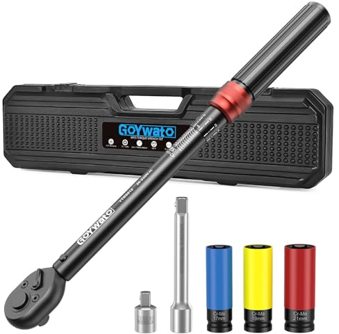 GoYwato 6-Pezzi Chiave Dinamometrica 1/2 20-230N·m con ±3% Precisione