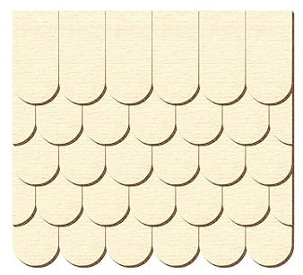 Bütic GmbH bardeaux en bois laminé – demi-cercle - queue de castor - différentes tailles et quantités disponibles., Lot de 1000, 30mm x 15mm
