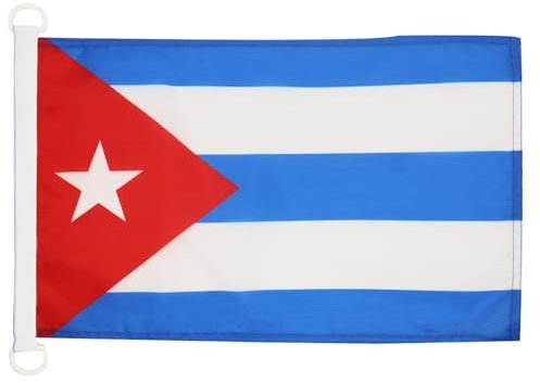 BANDERA NAUTICA de CUBA 45x30cm - Pabellón de conveniencia CUBANA 30 x 45 cm anillos - AZ FLAG