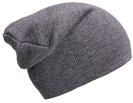 DonDon Mütze Herren Mütze Damen Wintermütze Slouch Beanie - Platingrau