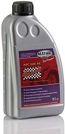 MATHÉ Classic HDC SAE 40 Oldtimer Einbereichsmotoröl (1,0 l) - Mineralisches, mild legiertes Motorenöl - für Benzin-und Dieselmotoren älterer Baureihe