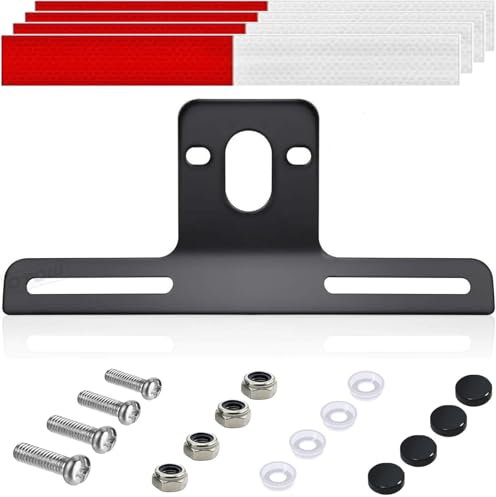 OTOW Steel License Plate Holder Bracket and Light Mount for Trailers Trucks Cars Motorcycles