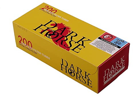 Dark Horse King Size Filterhülsen, 24 mm langer Filter, 1000 Hülsen (5 Boxen à 200 Hülsen)