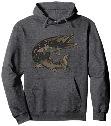 Hecht Raubfisch I Angler Fisch Fischen Geschenk Pullover Hoodie