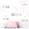 Little Deco Wandtattoo Kinderzimmer Mädchen Elefanten Grau Rosa I Zwei A4 Bögen I Wandaufkleber Deko Aufkleber Babyzimmer Wandsticker Sticker DL340-3