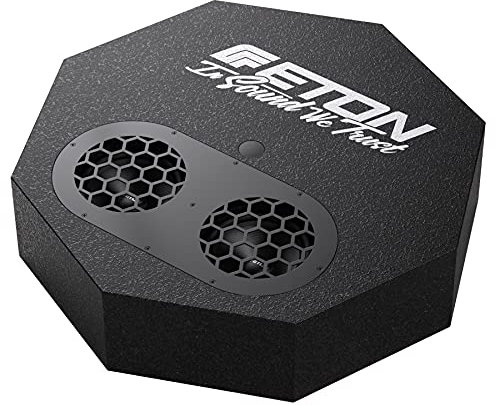 ETON Res 5 Flat: Flacher Aktiv-Subwoofer für die Reserverad-Mulde, Bassreflex Bassbox mit 2 x 5“ (2 x 130 mm) Woofer, Gehäuse nur 130 mm hoch, 300 Watt RMS