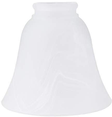 FRCOLOR Bell Shaped Alabaster Glass Lamp Shade Replacement for Ceiling Fan Light Kit Wall Sconce Pendant