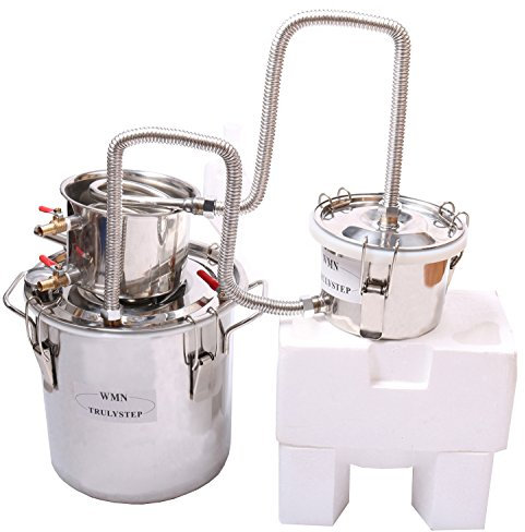 Fayelong 3 Pots DIY 8Gal/30Litres Moonshine Still Stainless Steel Water Alcohol Distiller Home Brew Wine Making Kits with Thumper Keg for DIY Brandy Whisky Wine Essential Oils