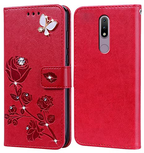 BIIULHCI Handyhülle für Nokia 2.4 hülle Schutzschale,PU Lederhülle Tasche Case Schutzhülle für Nokia 2.4 Flip Geldbörse Handytasche Tasche Cover