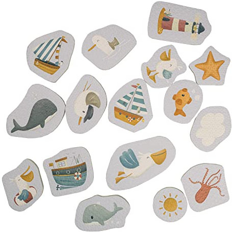 RUBO TOYS Little Dutch 2008728 Badespielzeug Badeschaumfiguren Sailors Bay / Matrosen Bucht, Mehrfarbig