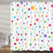 Duschvorhang 200x200 Polka-punkte Duschvorhang Geometrisch Bunt Badezimmer Vorhang Niedliches Muster Antischimmel Wasserdicht Badezimmer Vorhang 3D Effekt Duschvorhänge Polyester Waschbar mit Haken