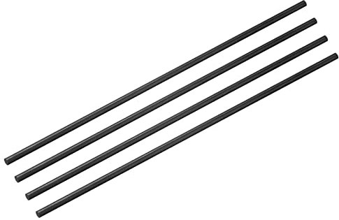sourcing map Carbone Fibre Tige, 3mm x 150mm pour RC Avion Bricolage Outil Aile Tube Quadricoptère Bras, Paquet de 4
