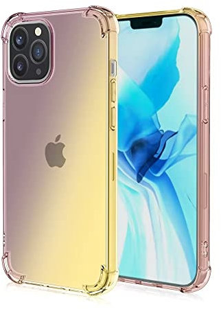 EASSGU TPU Silikon Handyhülle für iPhone 11 Pro (5.8 Inches), Durchsichtig Farbverlauf Case, Anti Drop und Anti Scratch Schutzhülle - Schwarzes Gold