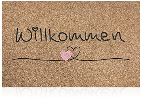 AAZZKANG Fußmatten 90 x 60 cm für den Außenbereich mit strapazierfähiger Rutschfester Gummiunterseite, sehr saugfähig, leicht zu reinigen, für Haustür, strapazierfähig