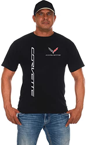 JH DESIGN GROUP Herren Chevy Corvette C7 T-Shirt Classic Kurzarm Rundhals Shirt