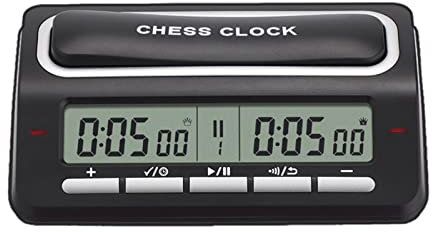 Irfora Digitale Schachuhr,Digitale Schachuhr Schachspiel-Timer mit LED-Anzeige 39 voreingestelltes Zeitmesssystem für internationales Schach