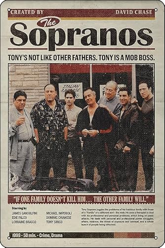 The Sopranos Poster Metall-Blechschild Schild Man Cave Wand 20,3 x 30,5 cm Wandkunst Dekoration