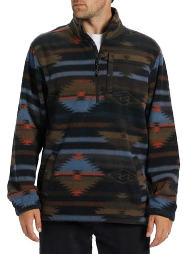BILLABONG Boundary - Half-Zip Mock Neck Fleece for Men - Fleece mit Stehkragen und Halbreißverschluss - Männer - Schwarz