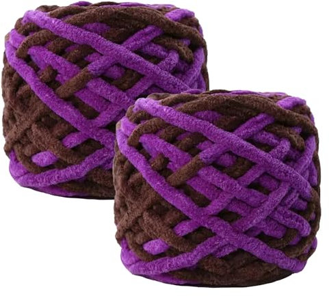 Maxee Spesso filato di lana 190 g (95 g x 2), ca. 88 m, maglia grossa, morbido filato di lana, per uncinetto per coperta, perfetto per tessere sciarpe, cappelli, coperte, cuscini decorativi