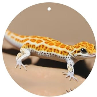 YYHWHJDE Lufterfrischer im Sand-Leoparden-Gecko-Muster, runde Form, 6er-Pack: hängende Duftkarten für Kleiderschrank, Badezimmer, Auto, Innendekoration