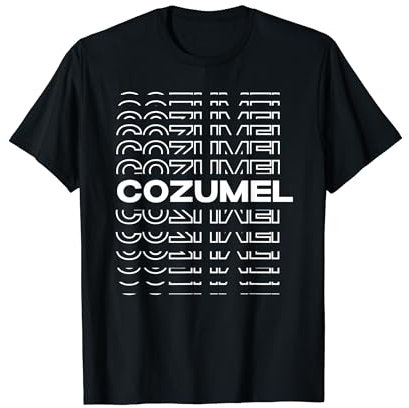 Minimalistische Insel - Mexiko Modern Cozumel T-Shirt