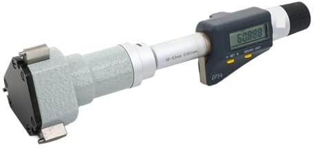 Dreipunkt-Innendurchmesser-Mikrometer 6–300 mm digitales 3-Punkt-Innenmikrometer IP54 mit drei Klauen. Messen Sie die innere kreisförmige Öffnung des industriellen Lagers ( Color : 20-25MM with ring )