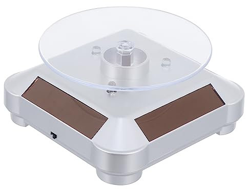Yardenfun Solarbetriebener Rotierender Display-ständer Aus Schmuck-drehteller Energiesparendes Display-rack Für Uhren Und Ringe Für Geschäftsauslagen Und Wohnzimmerdekoration
