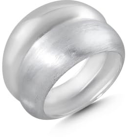 Cassini Damenring 925 Sterling Silber breiter und massiver Doppelring matt gebürstet nickelfrei und antiallergisch eleganter Silberring für Frauen Geschenk Schmuck Fingerring Modell 3RAC54