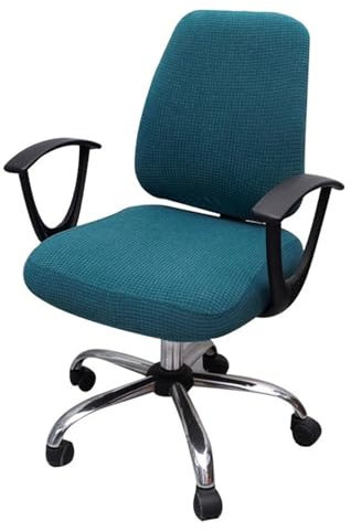 ACESOME Computer Chair Cover, Office Chair Covers, Protective Stretchable Desk Chair Cover, Removable Washable Universal Armchair Cover Slipcover Seat Cover Protector (Green blue)