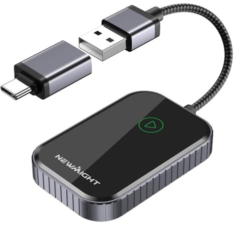 CarPlay Wireless Adapter for iPhone, 2025 Upgrade Plug & Play Car Play Adapter for Apple, CarPlay Dongle with Fast Stable 5.8Ghz WiFi Bluetooth Connection Fit for Cars from 2015 & iPhone iOS 10+
