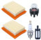 Filtro de aire para Stihl FS120 FS200 FS250 FS300 FS350 FS400 FS450 con bujía Filtro de gasolina Bomba de cebador Cortacésped 4134 141 0300