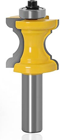 1 STÜCK 1/2 12 mm Schaft Bullnose mit Perle Spalte Router Bit Linie Messer Holzbearbeitungsschneider Zapfenschneider for Holzbearbeitungswerkzeug(12mm shank)