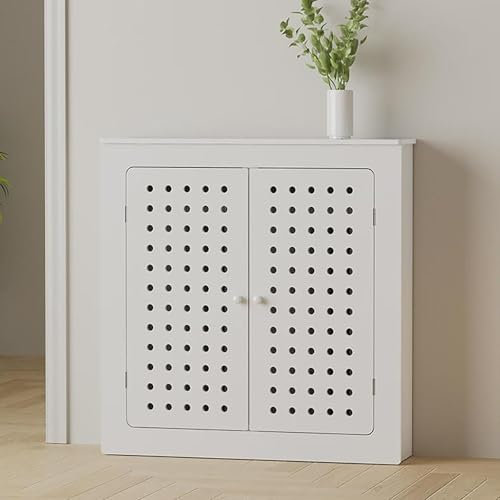 forestalk Moderna copertura per radiatore in legno bianco, mensola per casa e ufficio, barriera per la privacy con design valvola tubolare (dimensioni: 50 x 70 x 15 cm/19 x 27 x 6)