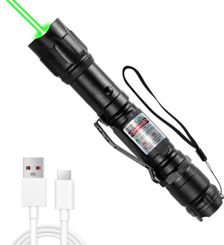 MIPREZT Professional Rechargeable Green Line Light Flashlight for TV/LED/LCD Screens, Tactical & Presentation Flashlights, Office/Outdoors/Astronomic/Construction [003]