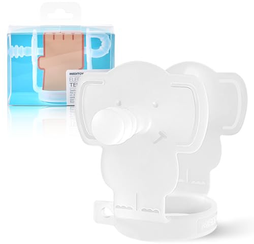 MEDITOY Silicone Baby Teething Mitten, 3-12 Months, Anti-Drop Hand Teether